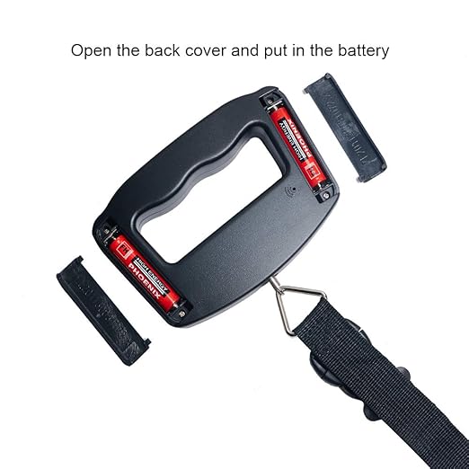 Handheld Digital Luggage Scale with Grip for Travel Portable Electronic Weighing Suitcase and Bag 110Lb/50kg Black - Image 5