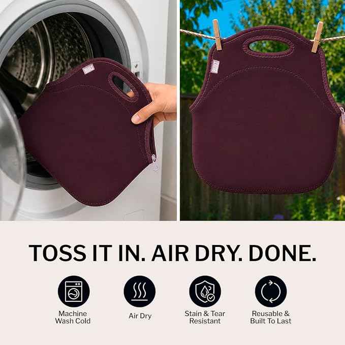 Built Gourmet Getaway Neoprene Lunch Bag - Fig Lilas - Image 6