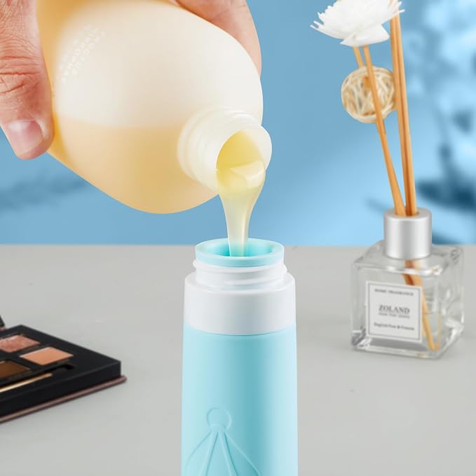 INSFIT Travel Bottles for Toiletries, TSA Approved 3oz Travel Size Toiletries, BPA Free Leak Proof Squeezable Silicone Tubes Travel Essentials for Shampoo Conditioner Lotion Soap - Image 3
