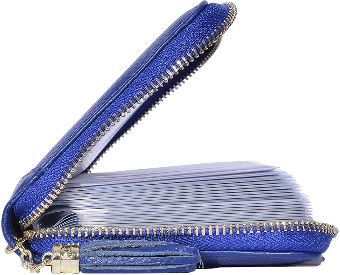 Easyoulife Credit Card Holder Wallet Womens Zipper Leather Case Purse RFID Blocking - Image 3