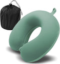 Travel Pillow, Memory Foam Neck Pillow for Traveling, U Shape Airplane Portable Flight Pillow Adult Travel Neck Pillow for Plane Train Car Home Office (Green) by Unknown