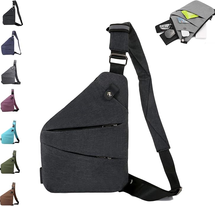 Anti Theft Travel Bag,Anti Theft Crossbody Bag, Sling Bag Travel Crossbody Bag for Women Men by ocalil