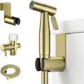 Arofa Handheld Bidet Sprayer, Bidet Attachment for Toilet, Brushed Gold | Adjustabel Water Pressure, Leak-Free Hose, Fits Two-Piece Toilets, Feminine/Baby/Pet Wash, Cloth Diaper Rinse, Easy Install by AROFA