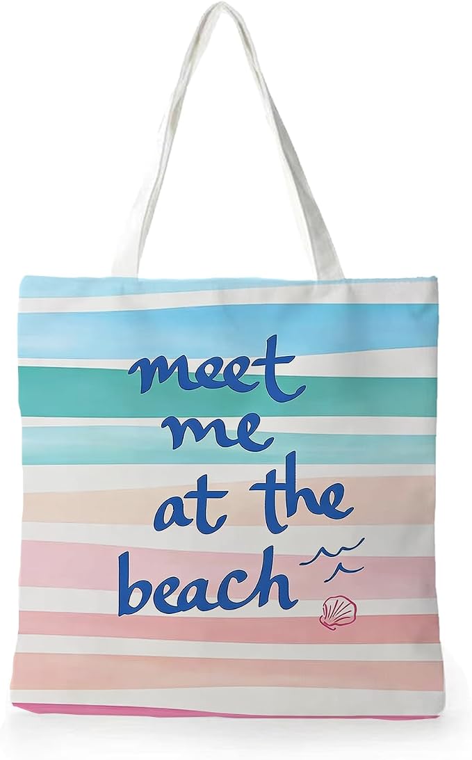 Summer Coastal Beach Canvas Tote Bag by Welcometowoodforest