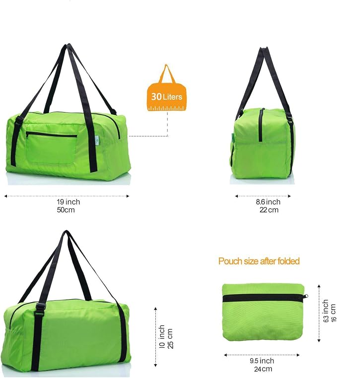 HOLYLUCK Foldable Travel Duffel Bag For Women & Men Luggage Great for Gym (Army Green) - Image 4