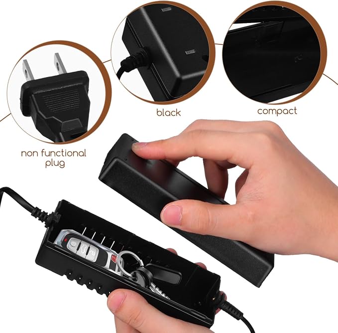 Angoily Fake Charger Safe, Diversion Secret Container Hidden Safe Discreet | Laptop Adapter Compartment Stash Hider Box for Hiding Cash Money Key Jewelry, Power Plug Storing for Home, Office, Car - Image 6