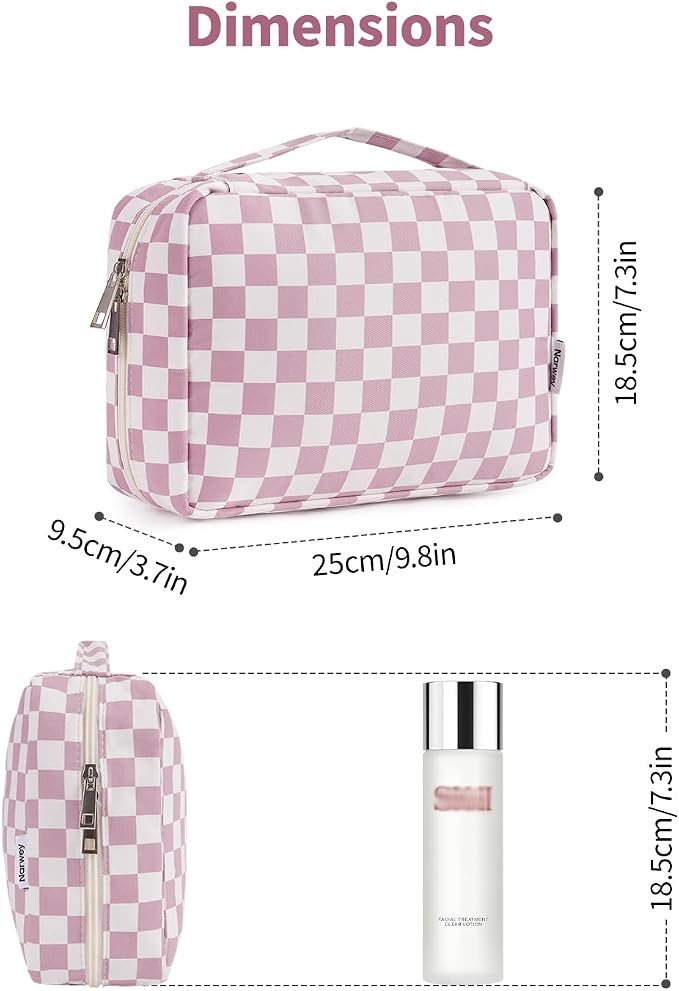 Narwey Small Hanging Travel Toiletry Bag for Women, Travel Bag for Toiletries, Makeup Bag Organizer Cosmetic Bags Make Up Bags for Girls - Image 5