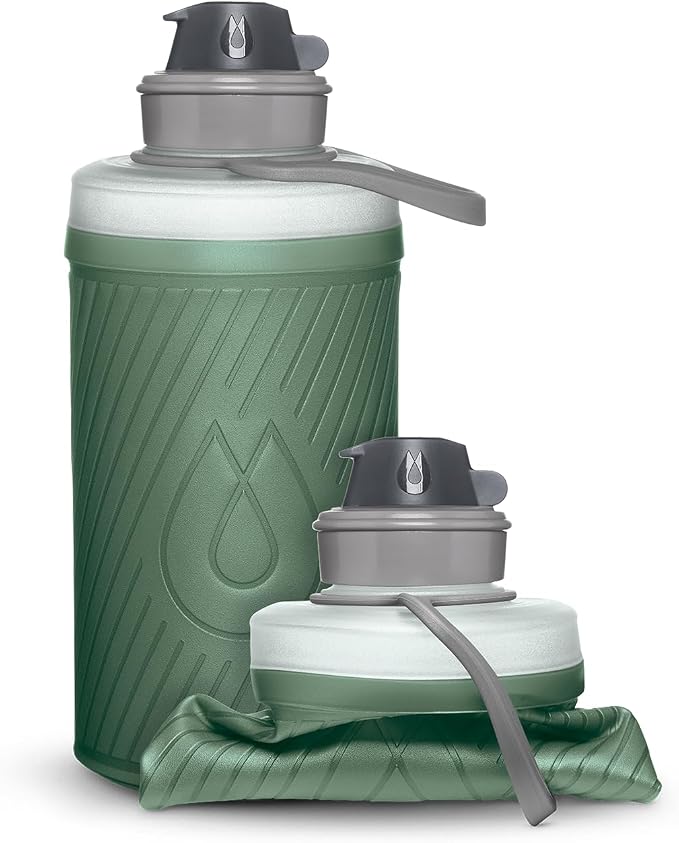 HydraPak Flux - Collapsible Backpacking Water Bottle (750ml, 1L, 1.5L) - BPA Free, Ultra Light, Spill-Proof Twist Cap by Hydrapak