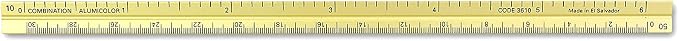 Alumicolor 3610-2 Aluminum Combination Pocket Scale, 6IN, Gold - Image 2