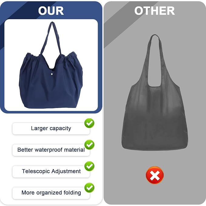 Reusable Grocery Bags,Reusable Shopping Bags,Folding Bags Totes,Stretchable and shrinkable shopping bag for Groceries - Image 6