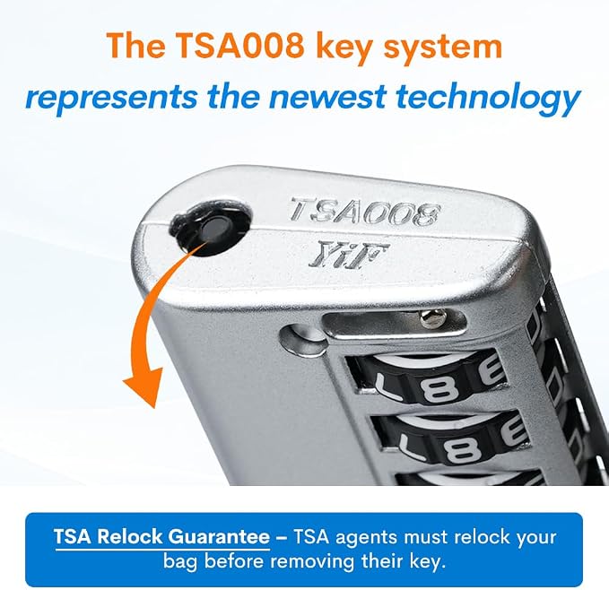 Forge TSA Approved Luggage Locks 4 Digit Combination TSA Travel Locks with TSA008, Open Alert Indicator, Zinc Alloy Body for Luggage, Suitcase, Backpack, and More. Silver 2 Locks. - Image 4