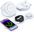 Hicober 3 in 1 Wireless Charging Station for iPhone 15, Magnetic Foldable Travel Charger Station Stand 18W for iPhone Air 17 16 15 14 13 12 Pro/Max/Plus/Apple Watch All Series & Airpods by Hicober
