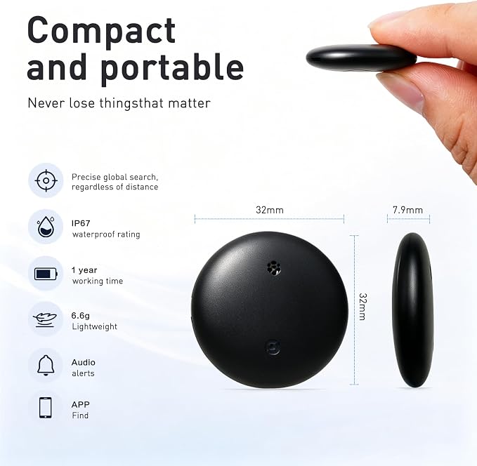 iTagpro GPS Tracker. Bluetooth Locator - Lightweight and Waterproof, Compatible with iOS and Android. Suitable for Locating Keys, Wallets, Pets, Travel, Children, and The Elderly. - Image 8