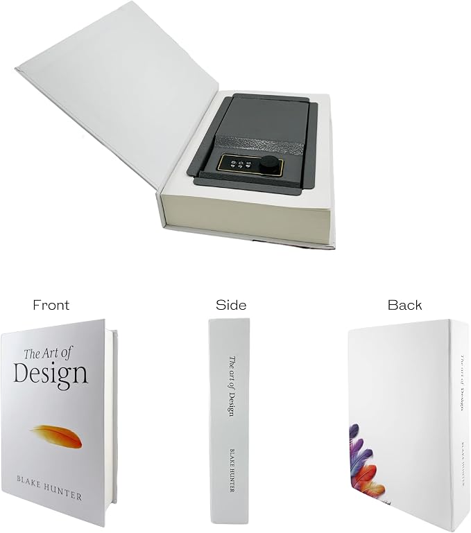 Real Paper Diversion Book Safe with combo lock- Secret Box Collection Box- Art of Design. Safe for money, disguised safe, real book pages, money hiding, diversion safe. - Image 2