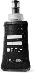 FITLY Soft Flask - Shrink As You Drink Soft Water Bottle for Hydration Pack - Folding Water Bottle Ideal for Running, Hiking, Cycling, Climbing & Rigorous Activity by FITLY