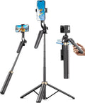 72" Phone Tripod, Tripod for iPhone with Wireless Remote Control, Portable Selfie Stick for iPhone, Live Streaming, Video Recording, Compatible with Cell Phones, Cameras by Fuloview