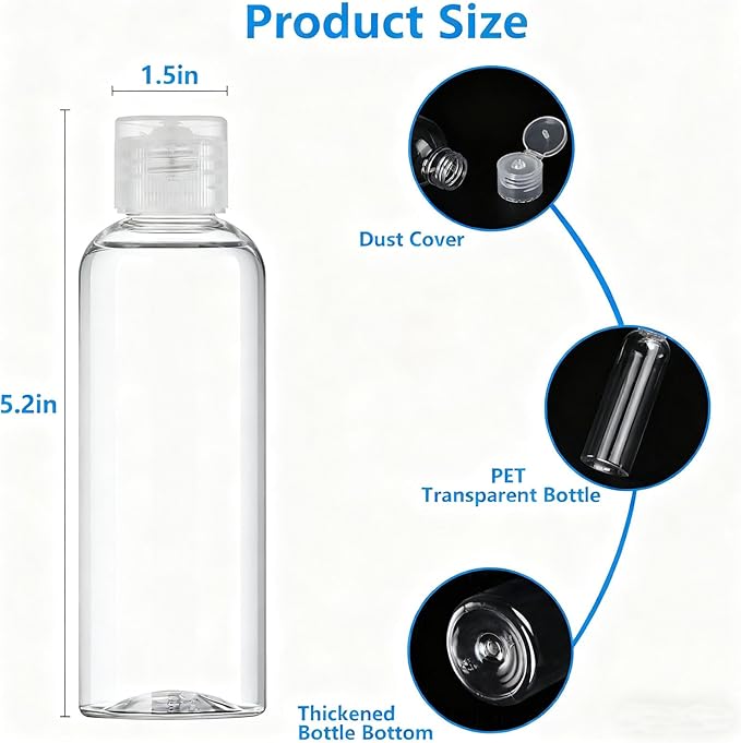 DTDNZKN 14 Pack Travel Bottles Set for Toiletries TSA Approved | Leak-Proof Containers for Shampoo, Conditioner, Lotion, and Body Wash - Convenient and Practical Travel Accessories - Image 3