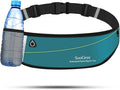 SooGree Slim Running Belt Fanny Packs for Women Men,Water Bottle Holder Hydration Fanny Pouch,Waterproof Sport Waist Pack with Reflective Strip,Runner Belt Bag for Running Cycling Camping Gym (Blue) by SooGree