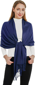 Soft Silky Pashmina Shawl Wraps Solid Colors Scarf for Wedding Evening Dresses by Ronfoxi