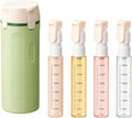 4 in 1 Travel Dispenser Bottle, Leak Proof Refillable Travel Toiletry Containers, Travel Bottles Set Meets TSA 3-1-1 Requirements for about 3 Days Business Trip (Per Person), 4 x 30ml, Green by PIQOLA