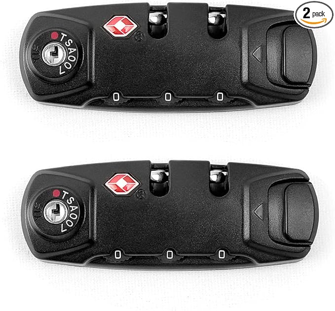 TSA Approved Luggage Loc2 Pack Toolbox Bag Combination Zipper Fixed Locks 3 Digit for Travel Backpack Customs… (2 Pack B) by Lizipai