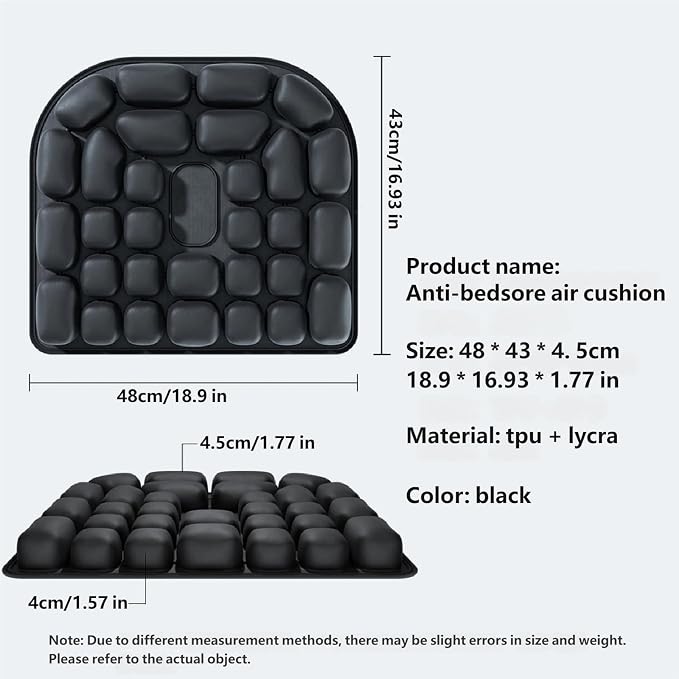 Sondor Travel Cushion, Comfortable 3D Inflatable Seat Cushion for Hemorrhoid and Tailbone Pain Relief, Optimal Support for Long Sitting in Car, Air Travel, Office Chairs Etc (30-Point Cushion) - Image 2