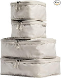 ANTLER - Compression Packing Cubes for Travel, Luggage Organiser for Suitcases or Bags, Travel Accessories, Set of 4, Taupe by Unknown