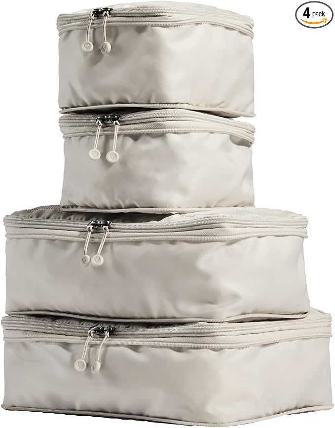 ANTLER - Compression Packing Cubes for Travel, Luggage Organiser for Suitcases or Bags, Travel Accessories, Set of 4, Taupe by Unknown