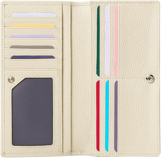 GOIACII Wallets for Women RFID Blocking Ultra Slim Leather Credit Card Holder Clutch by GOIACII