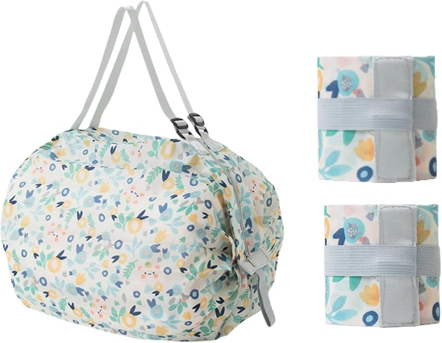 2PCS Travel Shoulder Bag Reusable Grocery Bags Foldable Shopping Bags Waterproof Pouch Bags Sports handbag by SUSOYAOCHEN