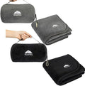 BlueHills Rolled Travel Blanket Pillows for Two Value Pack Set of 2 – Airplane Travel Essentials Soft Flight Trips Throws in Portable Cases for Car Plane Travel Gifts – Black and Gray. by BlueHills