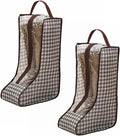 Travel Shoe Bags Tall/Short Boots Storage Bags Dust-proof Shoe Storage Organizer Shoe Pouch with Zipper for Travel and Daily (2 pack tall grid) by Unknown