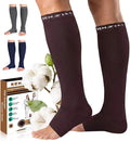 NEWZILL Compression Socks for Women & Men Circulation 20 mmHg, Graduated Open Toe, Cotton Compression Socks for Nurses by NEWZILL