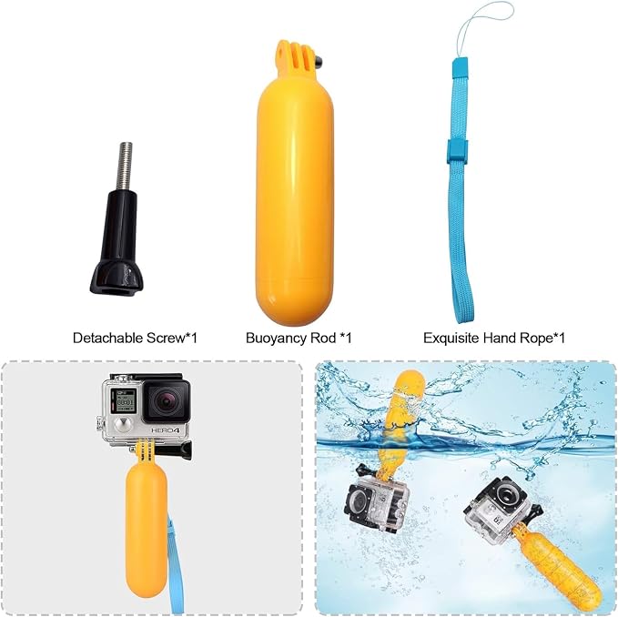 10-in-1 Accessory Kit for Hero13 12 11 10 9 8 7 6 5 4 3+ 3 Hero Session 5 Black AKASO EK7000 for Apeman SJ4000 5000 6000 for DBPOWER for AKASO,Action Camera Accessories for Insta360 Ace Pro 2 X5 - Image 6