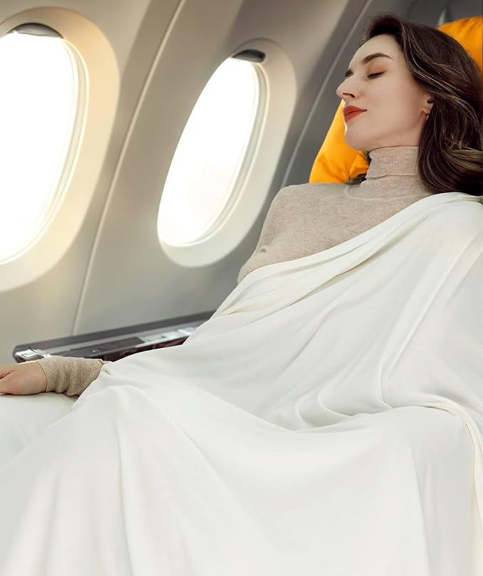 VENVSBEE Shawl Wraps for Women, Travel Scarf Soft Blanket Wrap Pashmina Travel Accessory for Airplane - Image 2