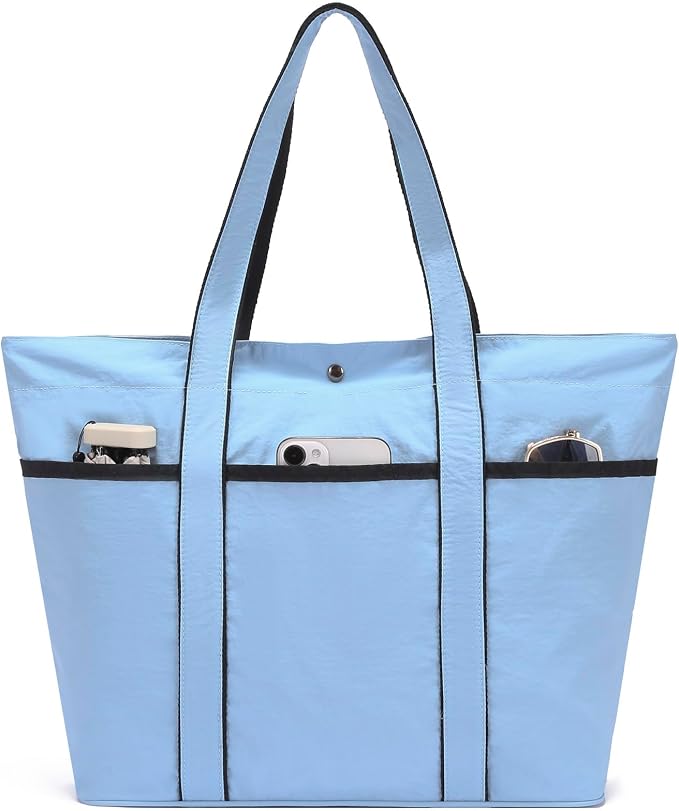 Corduroy Tote Bag for Women Crossbody Bags Lightweight Handbags Shoulder Bag with Zipper Pockets for Work Shopping by AMXNX