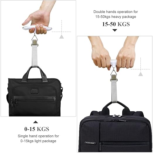 QUMOX High Precision Digital Travel Scale for Suitcase Luggage Weight 110lb 50KG Capacity Silver - Image 2
