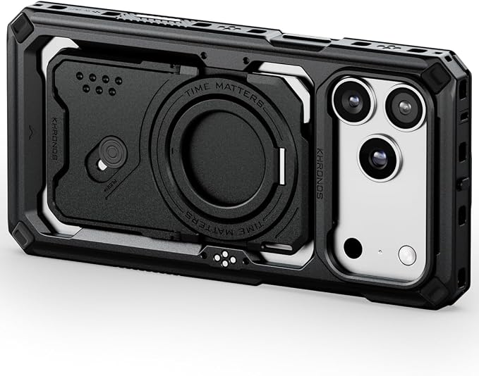 Tilta Khronos Case Compatible with iPhone 17 Pro Max - Black | Snap in Design | Locking Clamp for Secure Mounting | Passthrough Power | Works with Focus Handles, Cooling Modules, Filters by Tilta