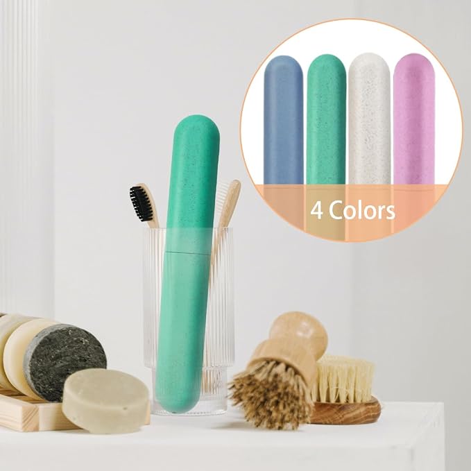 4 Pack Travel Toothbrush Case, Holder Toothbrush Travel Containers for Trip Home Camping Dust-Proof and Sanitary, Travel Toothbrush Holder - Image 5