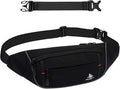 2.5L Fanny Pack for Women Men, RFID Blocking Crossbody Belt Bag, Black | Lightweight Water-Resistant Fabric, Adjustable Belt, Breathable Back Padding, Waist Bag for Running Hiking Dog Walking by AiryLeben