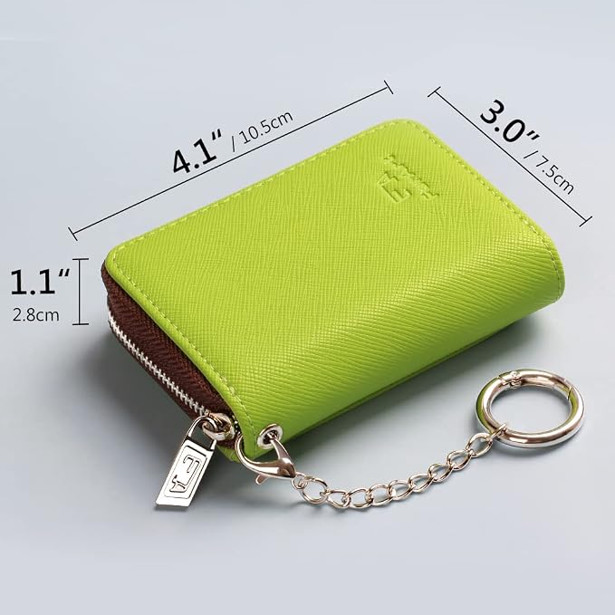 FurArt Zipper Wallet Women RFID Credit Card Holder keychain Wallet | ID Window RFID Blocking Compact Small business 15/16 slots - Image 6