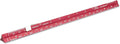 Alumicolor Aluminum Architect Pocket Scale With Clip, 6IN, Red by Alumicolor