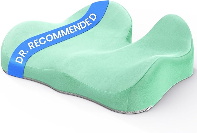 Benazcap Seat Cushion - Memory Foam Car Seat Pad - Sciatica & Lower Back Pain Relief - Car Seat Cushions for Driving - Road Trip Essentials for Drivers, Green by Benazcap