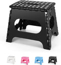 Dyforce Kids Step Stool 11 Inch, 300lbs Folding Step Stool for Adults | Toddler Step stool Black,Anti-slip Heavy Duty with Carry Handle, Lightweight Foldable Stool for Bathroom Kitchen Bedroom by DyforceHomeDecorCOLTD