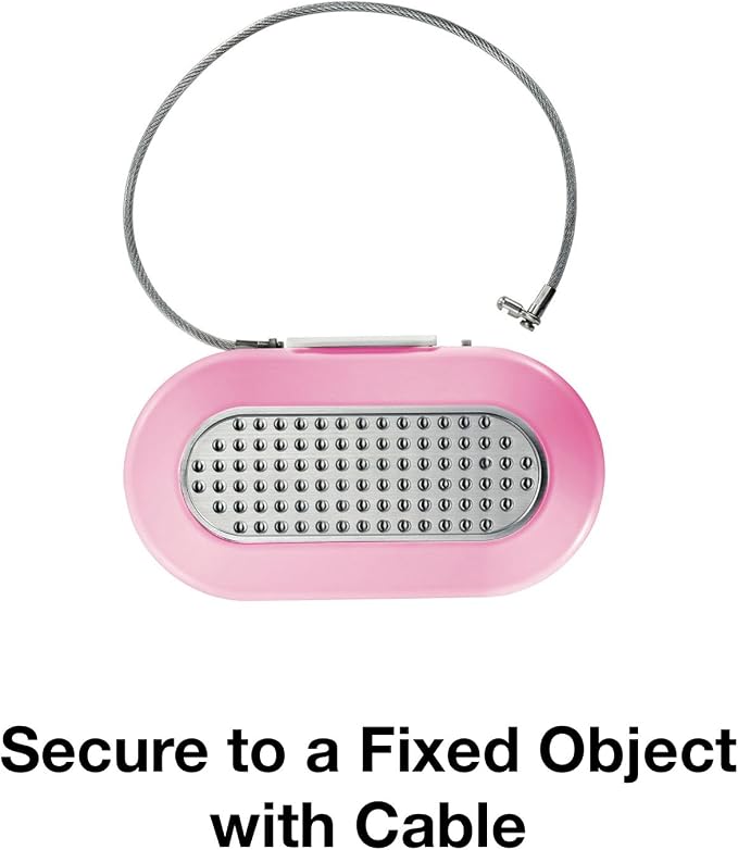Master Lock Pink Portable Small Safe - Set Your Own Combination, Travel-Friendly Design for Phone, Passport & Money Storage, Model 5900DPNK (Pack of 4) - Image 5