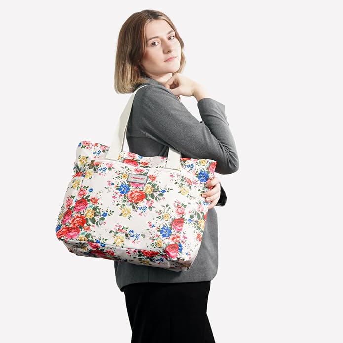 GAENMESN Women's Lightweight Waterproof Tote Bag Durable Designer Handbag with Zipper Travel Commute Everyday Use - Image 2