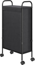 ELYKEN Slim Laundry Hamper with Lid & Wheels, 50L Rolling Laundry Basket | 7.9" Narrow Design, 50L, Removable Liner Bag, Lockable Wheels, Space Saving Clothes Hamper for Bathroom, Bedroom, Closet by ELYKEN