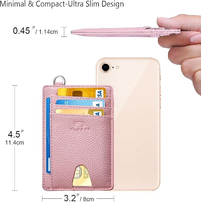 FurArt Slim Minimalist Wallet RFID Credit Card Holder for Men | slim minimalist compact rfid id window thin - Image 7