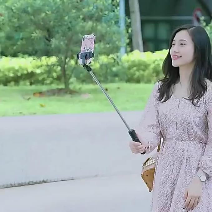 PINHEN Phone Tripod & Selfie Stick,3 in 1 Extendable 360° Rotation Tripod Stand with Detachable Wireless Remote Portable Smart Phone Holder Compatible with iPhone Android Sansung - Image 4