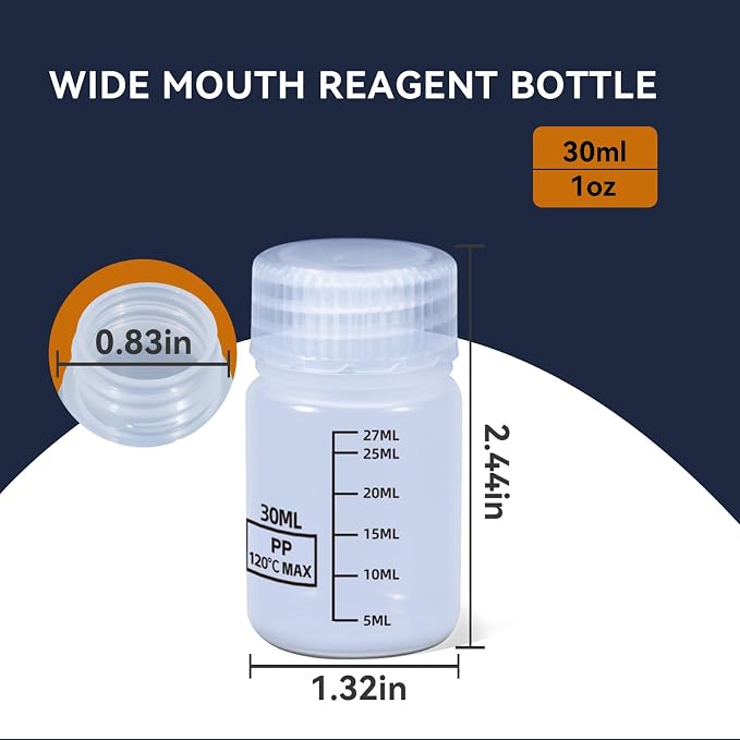 12 Pack 1oz Plastic Bottles with Lids - Small Travel Containers, Leak-Proof Empty Squeeze Bottles for Liquid Water Storage - Image 3